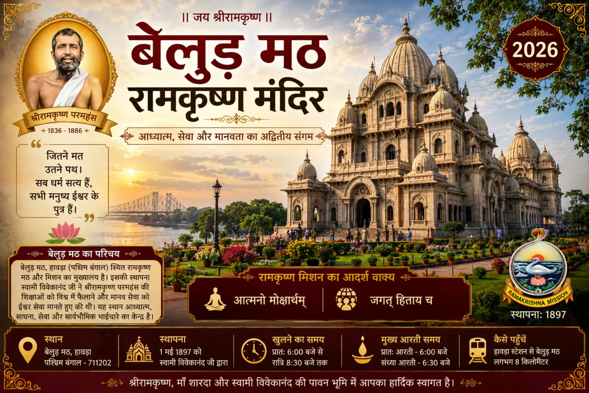 बेलुड़ मठ रामकृष्ण मंदिर - Howrah, West Bengal