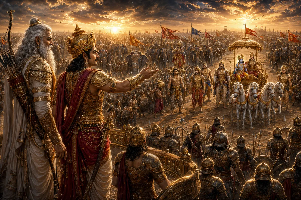 श्रीमद्भगवद्गीता अध्याय 1 श्लोक 3 | दुर्योधन का द्रोणाचार्य से पहला संबोधन | संपूर्ण अर्थ एवं व्याख्या