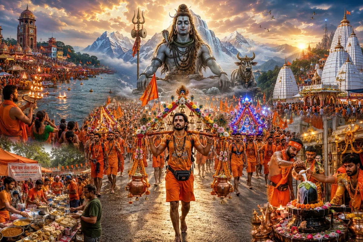 कांवड़ यात्रा का इतिहास, महत्व, नियम, मार्ग, पूजा विधि और संपूर्ण जानकारी