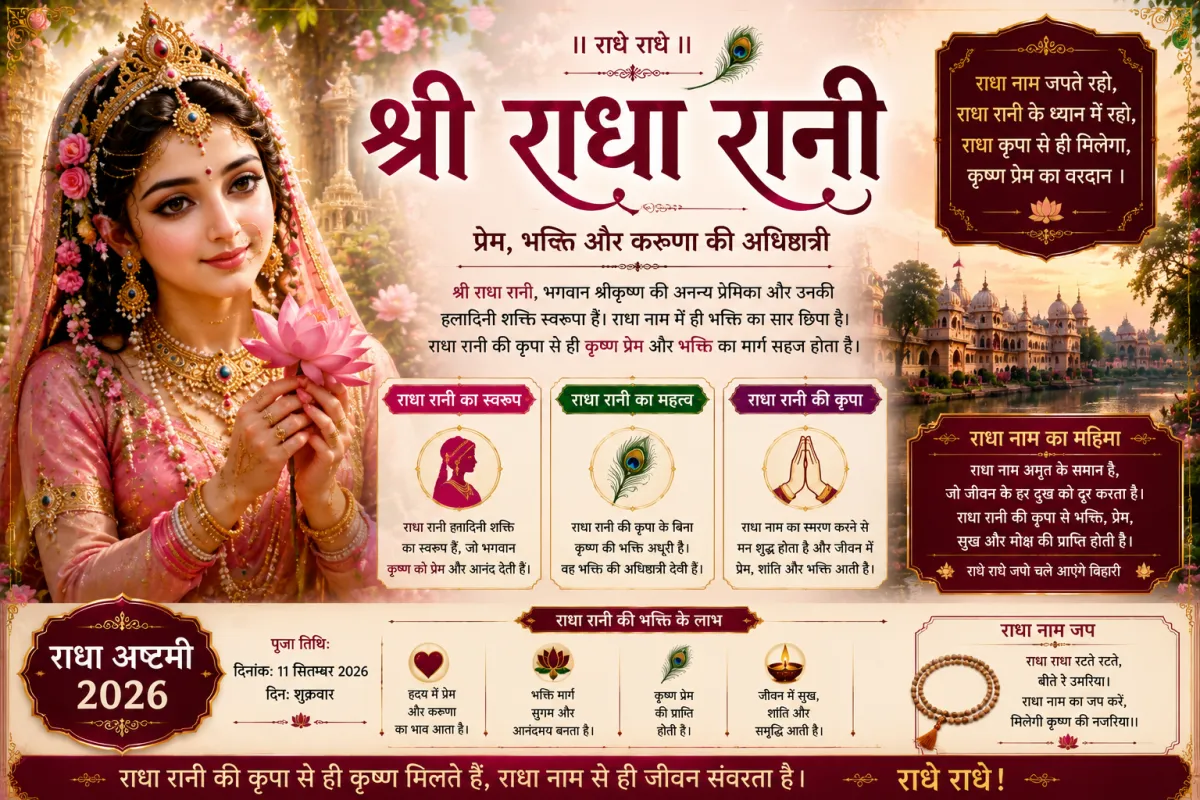 श्री राधा रानी के इन 28 नामों का करें जप, मिलेगा सुख-समृद्धि और प्रेम का आशीर्वाद